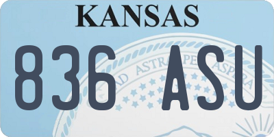 KS license plate 836ASU