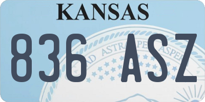 KS license plate 836ASZ