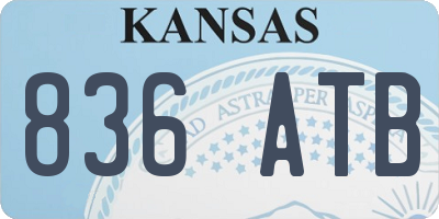 KS license plate 836ATB