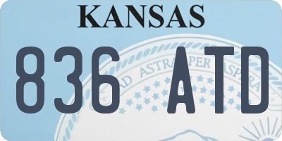 KS license plate 836ATD