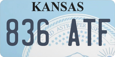 KS license plate 836ATF