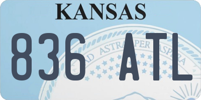 KS license plate 836ATL