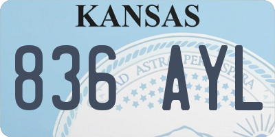 KS license plate 836AYL