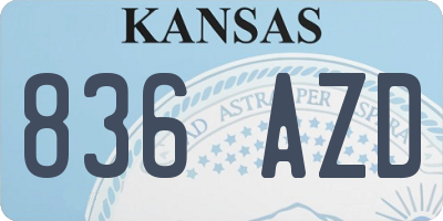 KS license plate 836AZD