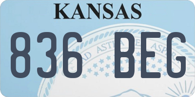 KS license plate 836BEG