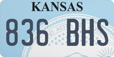 KS license plate 836BHS