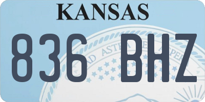 KS license plate 836BHZ