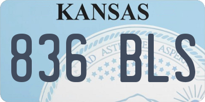 KS license plate 836BLS
