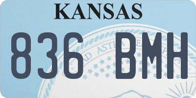 KS license plate 836BMH