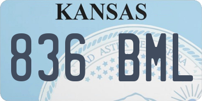 KS license plate 836BML