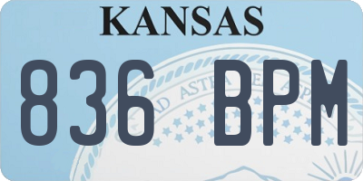KS license plate 836BPM