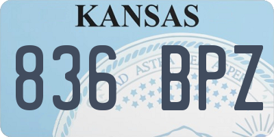 KS license plate 836BPZ