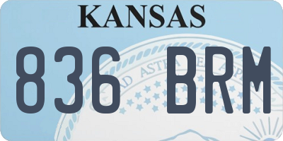 KS license plate 836BRM