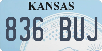 KS license plate 836BUJ