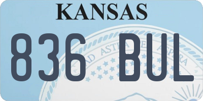 KS license plate 836BUL