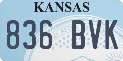 KS license plate 836BVK