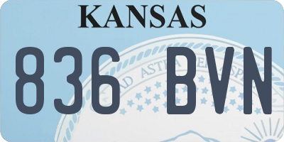 KS license plate 836BVN