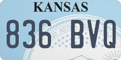 KS license plate 836BVQ