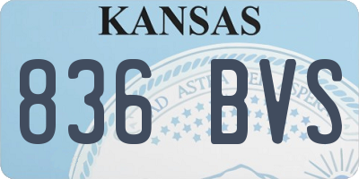 KS license plate 836BVS