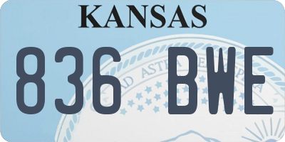 KS license plate 836BWE