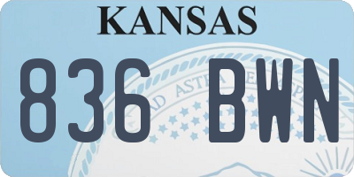 KS license plate 836BWN