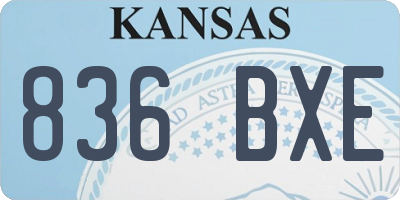 KS license plate 836BXE