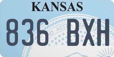KS license plate 836BXH