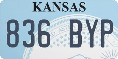 KS license plate 836BYP