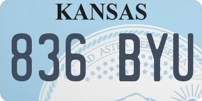 KS license plate 836BYU