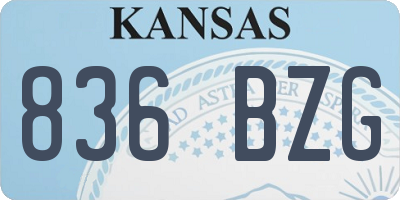KS license plate 836BZG