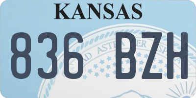 KS license plate 836BZH