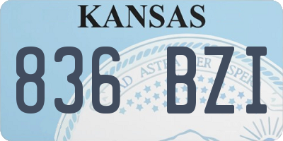 KS license plate 836BZI