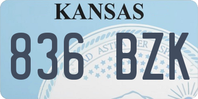 KS license plate 836BZK