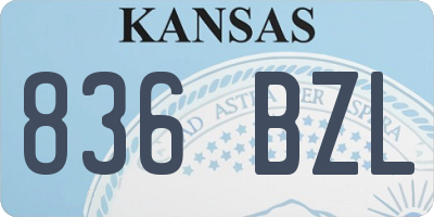 KS license plate 836BZL