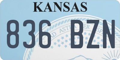 KS license plate 836BZN