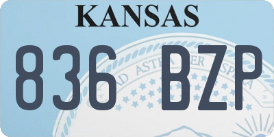 KS license plate 836BZP