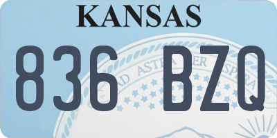 KS license plate 836BZQ