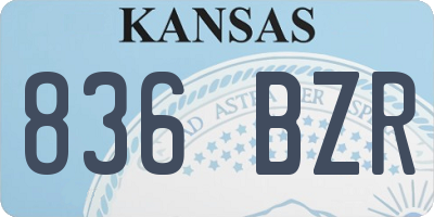 KS license plate 836BZR