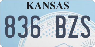 KS license plate 836BZS
