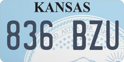 KS license plate 836BZU