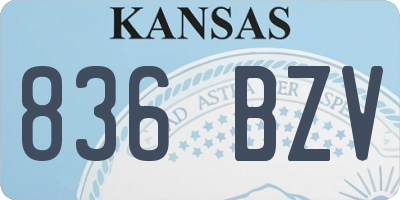 KS license plate 836BZV