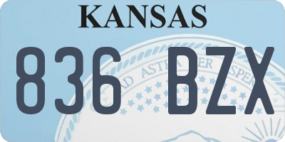 KS license plate 836BZX