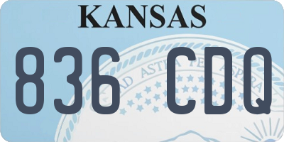 KS license plate 836CDQ