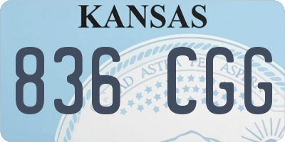 KS license plate 836CGG