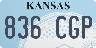 KS license plate 836CGP