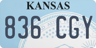 KS license plate 836CGY