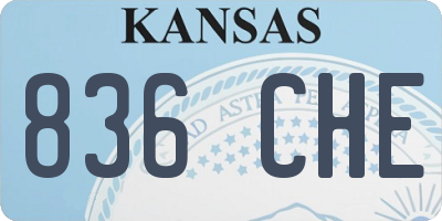 KS license plate 836CHE