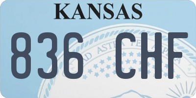 KS license plate 836CHF