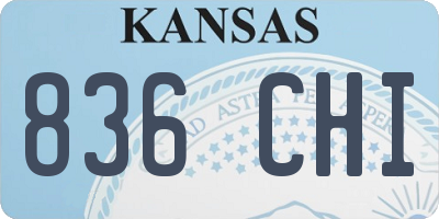 KS license plate 836CHI