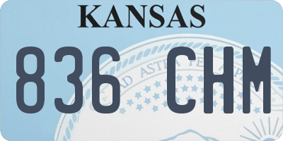 KS license plate 836CHM